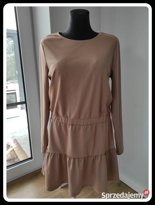 cappuccino beżowa sukienka SINSAY Basic XL 42 mazowieckie Płock
