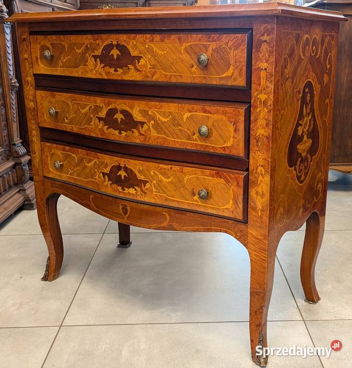 Komoda ludwikowska intarsje Włochysklep Dąbrowa