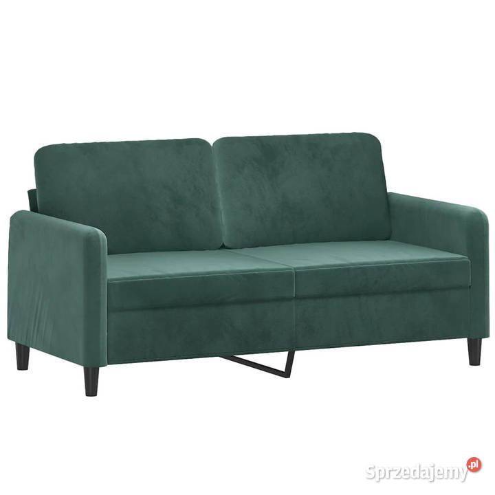2osobowa sofa z poduszkami ciemnozielona 140 Warszawa