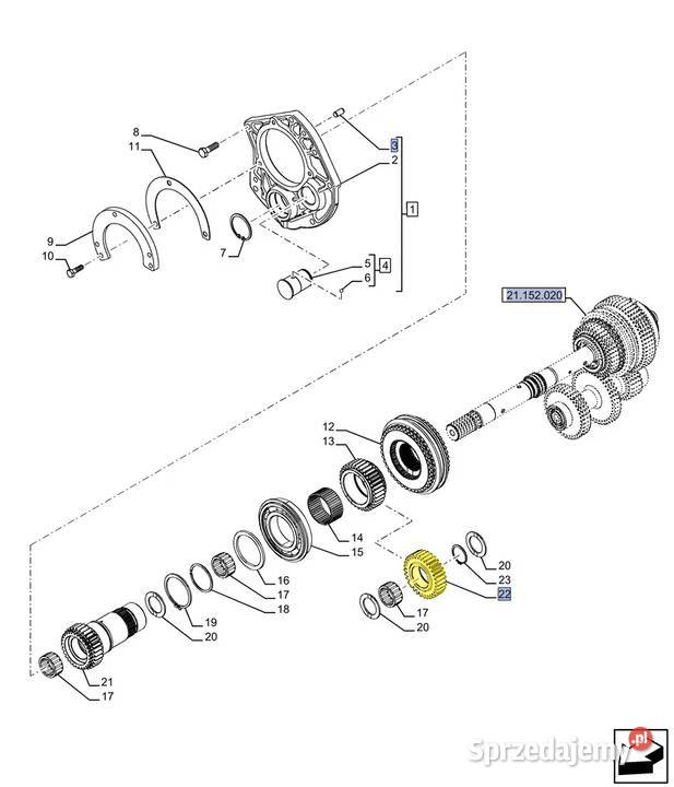 Koło zębate Case Holland 81863092 ORYGINAŁ CNH Białystok