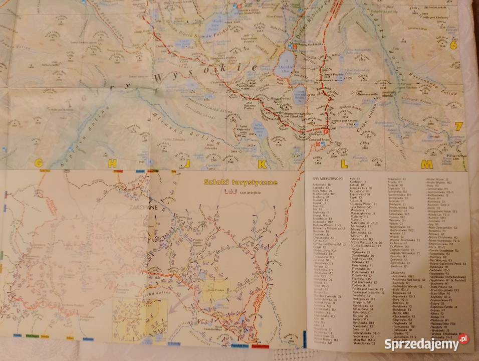 Mapa papierowa TATRY składana turystyczna