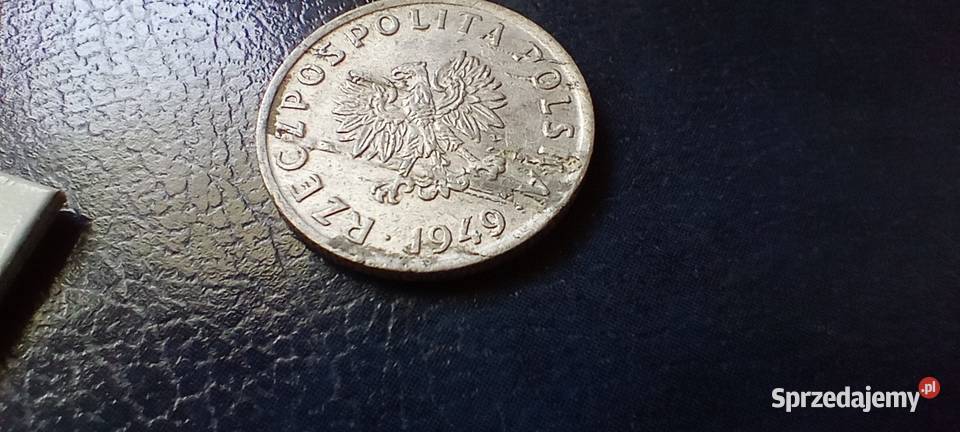 Stare monety 5 groszy 1949 PRL Polska destrukt Lesko sprzedam