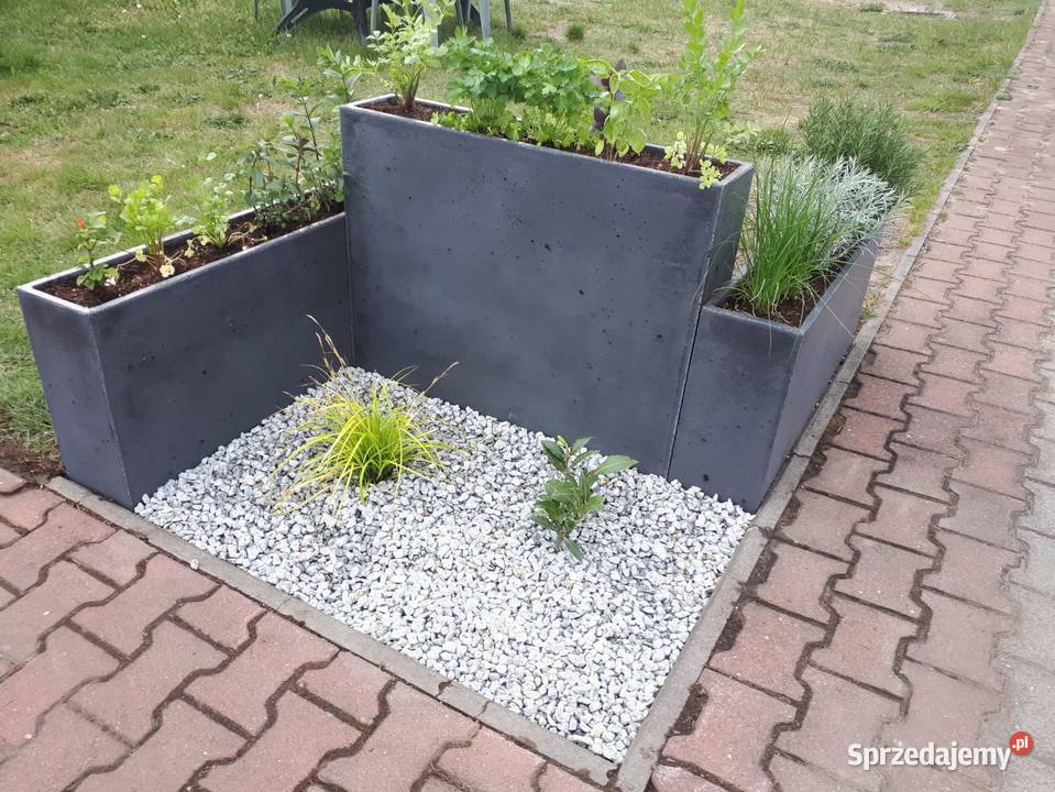 Donica betonowa 100x50x70 Donice betonowe beton Architektura ogrodowa Rawicz
