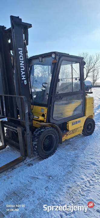 Wózek widłowy Hyundai G35L stan kabina 2017r UDT Irządze