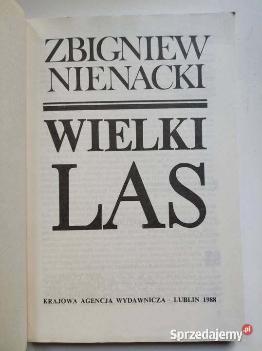 Wielki las Zbigniew Nienacki 1988 świętokrzyskie Kielce