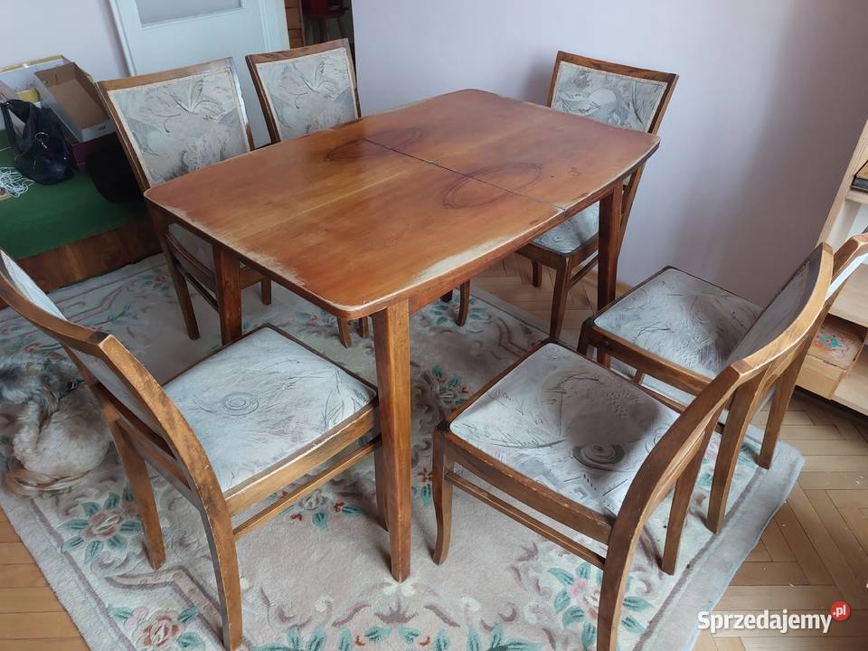 Stół drewniany 6 krzeseł drewnianych świętokrzyskie Kielce