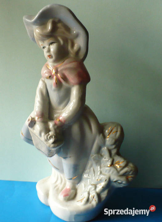figurka porcelanowa dziewczyna w kapeluszu podlaskie