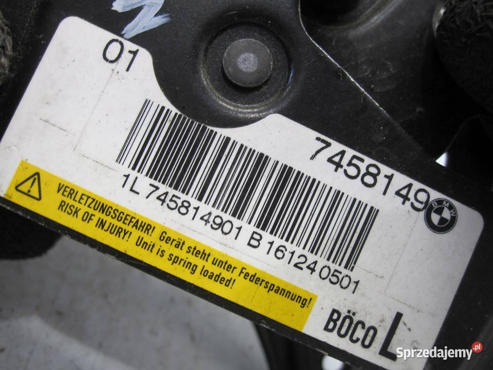 BMW F10 LIFT zamek maski lewy 7458149 2 PIN