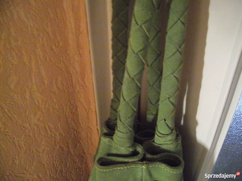 WŁOSKA MARKOWA ZAMSZOWA TOREBKA SAKWA Piła