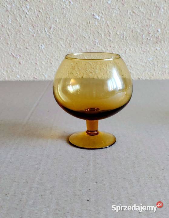 Kieliszki do koniaku miodowe PRL 5 sztuk
