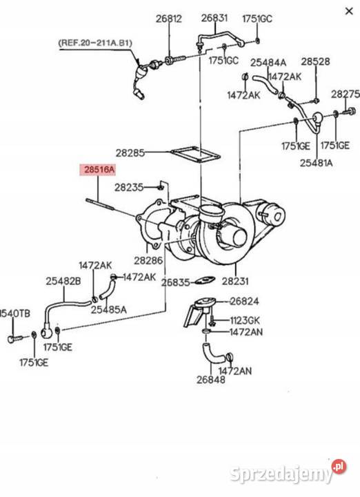 ŚRUBA MOCUJĄCA TURBOSPRĘŻARKI HYUNDAI SCOUPE lubelskie