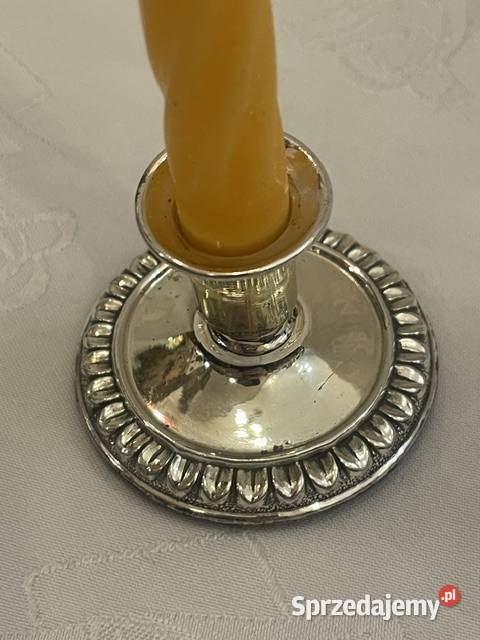 Srebrny świecznik z srebra próby 925 285 g Kraków