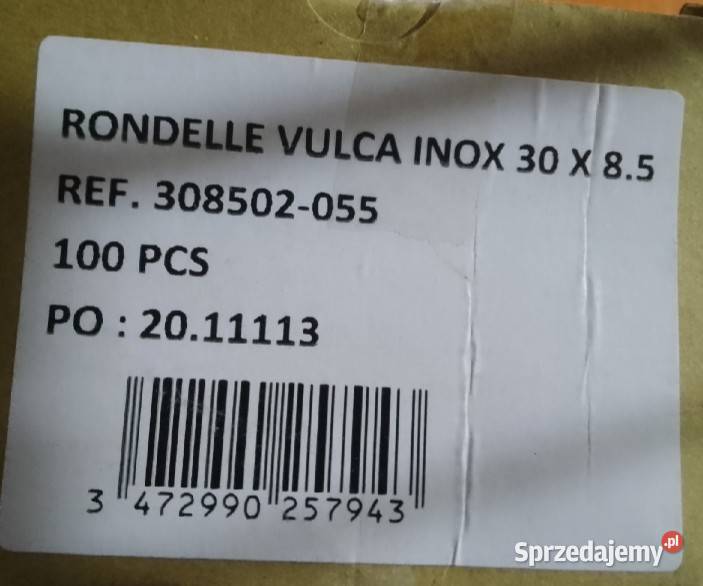 Podkładki uszczelniające INOX z EPDM 30x85 Ostrów Wielkopolski