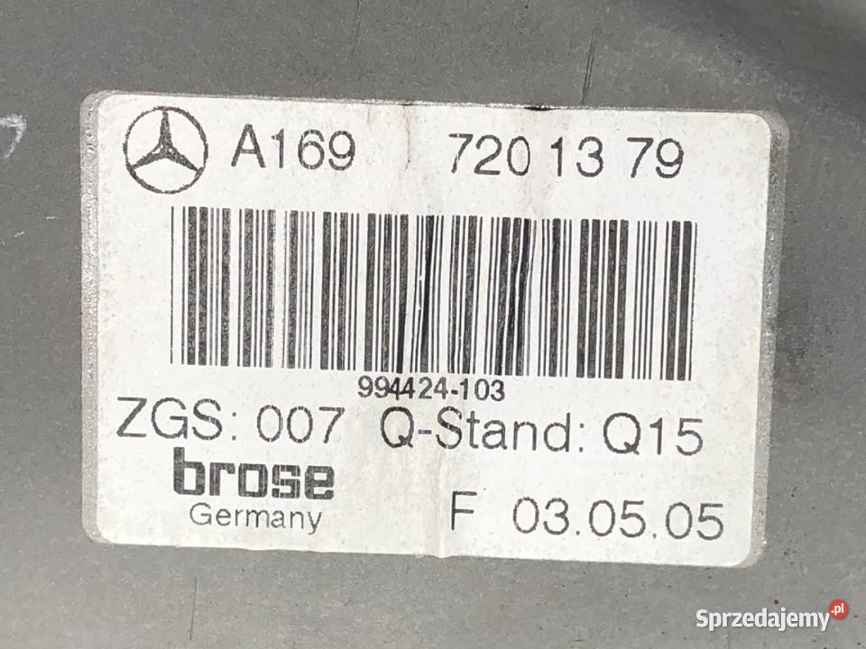 PODNOŚNIK SZYBY LEWY PRZÓD MERCEDES W169