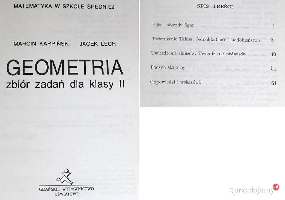 Geometria zbiór zadań kl 2 M Karpiński J Lech Chełm