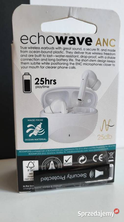 Boompods ANC echowave sustainable true wireless warmińsko-mazurskie Ełk