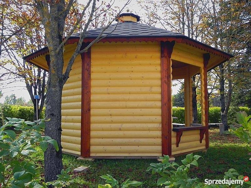 Altana ogrodowa z półbala domek pawilon ogrodowy Płock