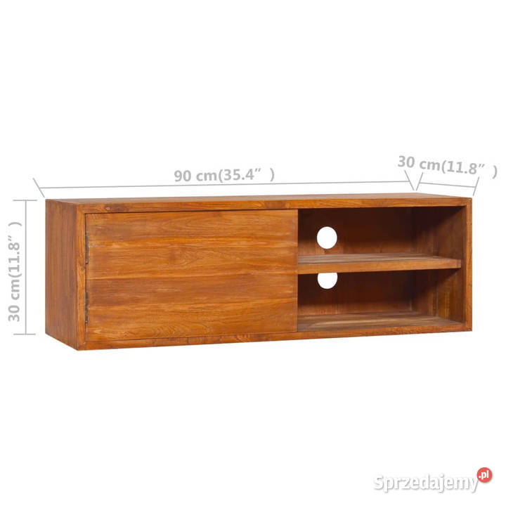 Ścienna szafka pod TV 180x30x30 lite drewno Warszawa sprzedam