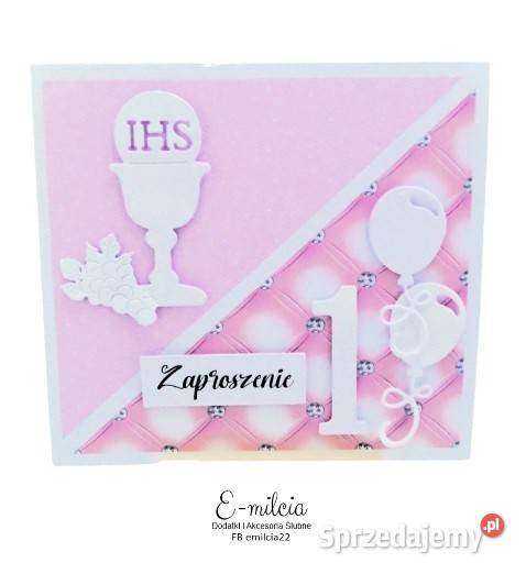 Zaproszenie 2 w 1 z okazji Chrztu Św i 1 urodzin Pozostałe Zielona Góra sprzedam
