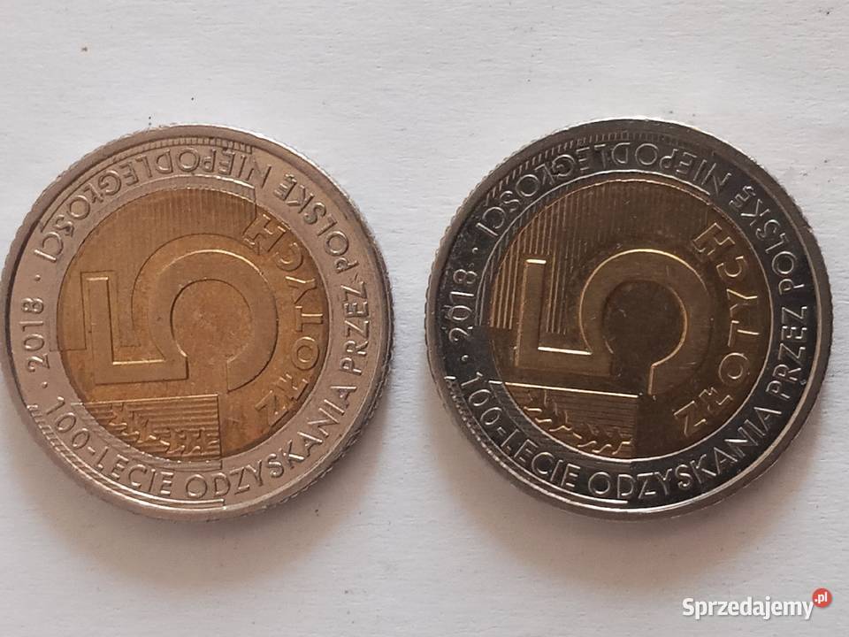 Monety 5 z 2018 medal 95 rocznica hymnu Szczecinek