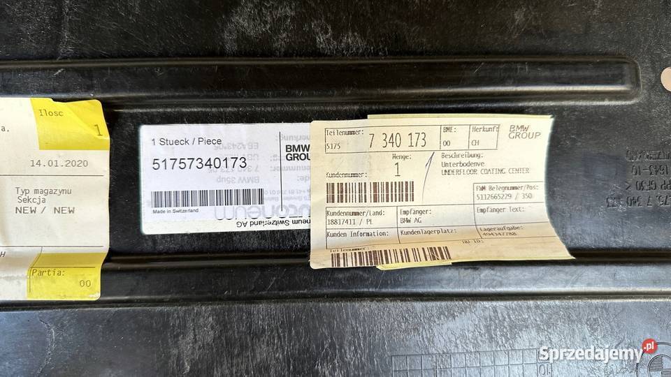 BMW 7 G11 G12 OSŁONA PODWOZIA ŚRODKOWA 7340173 Gorzów Wielkopolski