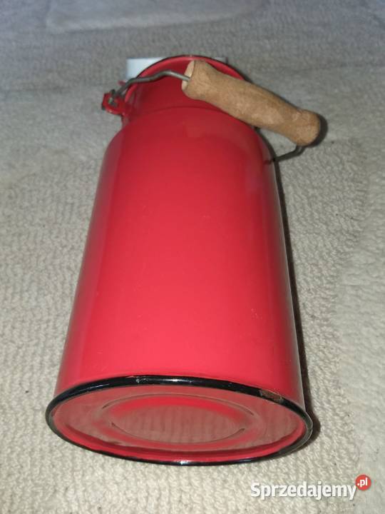 Emaliowana kankabańka na mleko z pokrywką Warszawa