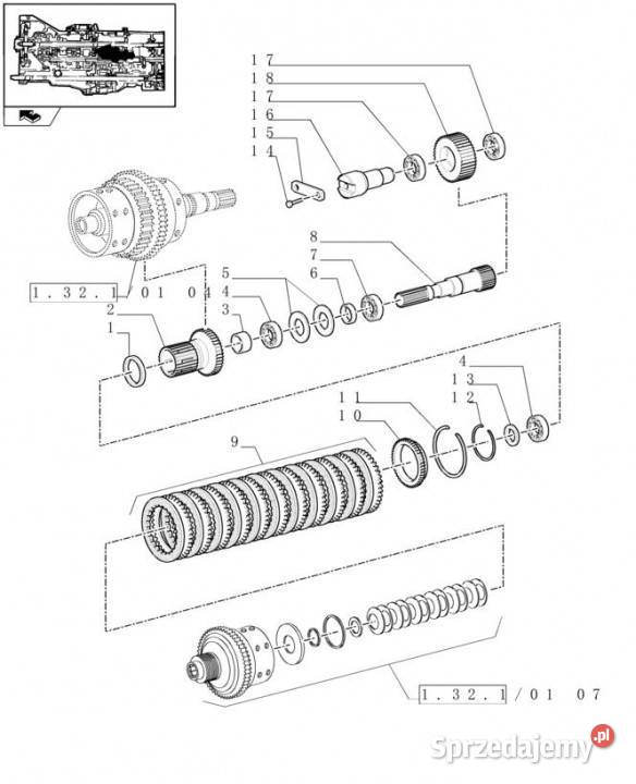 Holland T6010 Koło zębate z39 5179293