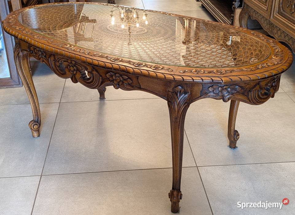 Piękny dębowy stolik ludwikowskisklep Dąbrowa Dąbrowa Górnicza