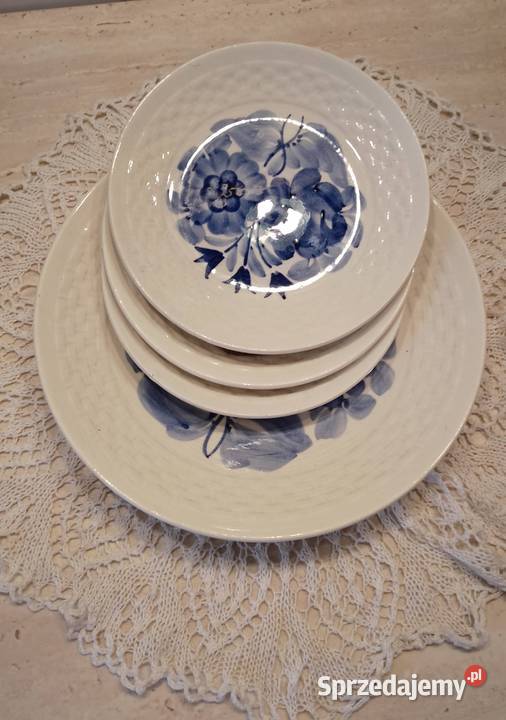 Talerze Fajans Włocławek kpl 4 sztuki