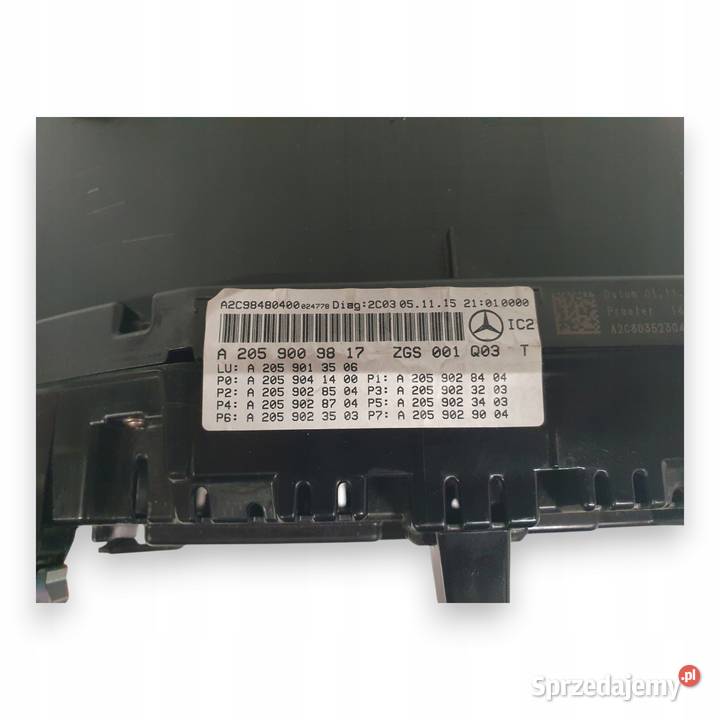 LICZNIK ZEGARY A2059009817 Mercedes W205 22 CDI Części samochodowe Chełm sprzedam