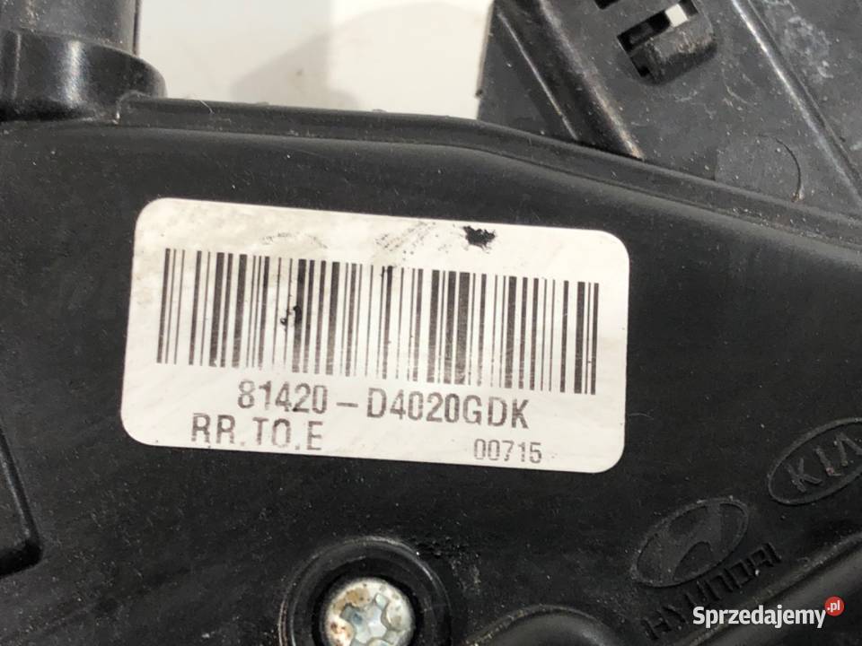 ZAMEK DRZWI PRAWY TYŁ KIA OPTIMA SedanLimuzyna osobowe Zamki, wkładki i kluczyki podkarpackie