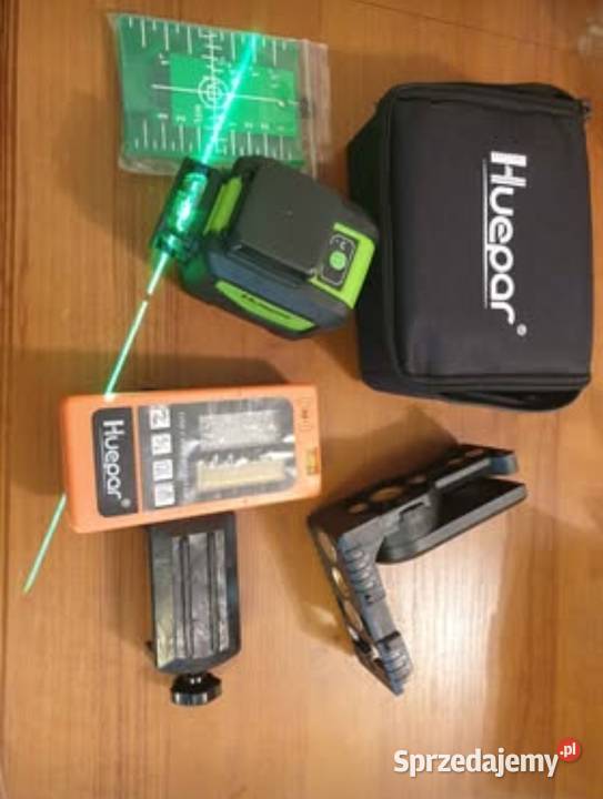 Poziomica laserowa Niwelator 2d 360 huepar Lasery krzyżowe Pionki