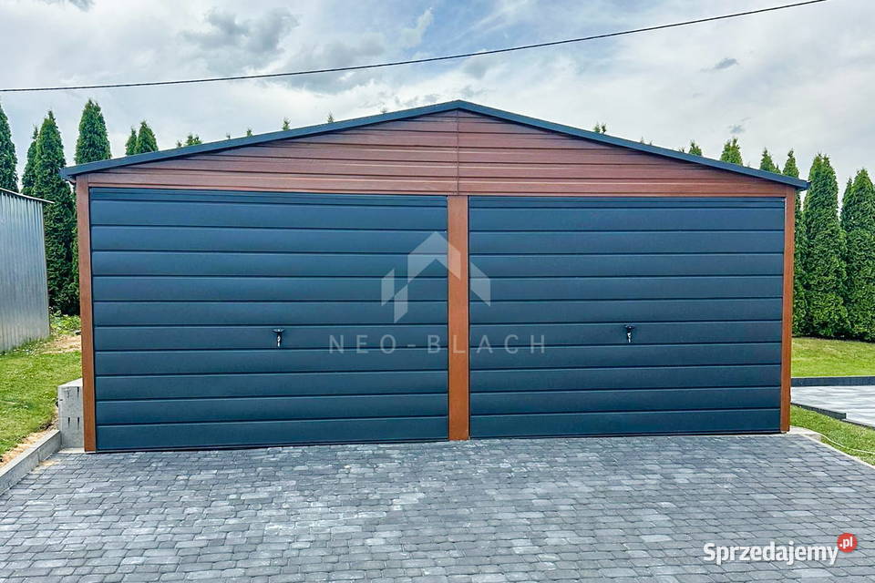 Garaż Blaszany 6x5m 2x Bramy Uchylne Złoty Dąb Sprzedaż Częstochowa sprzedam