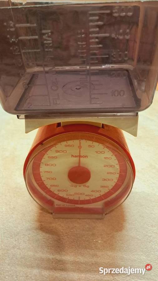 Waga kuchenna retro Hanson Made in Ireland czerwony Świecie