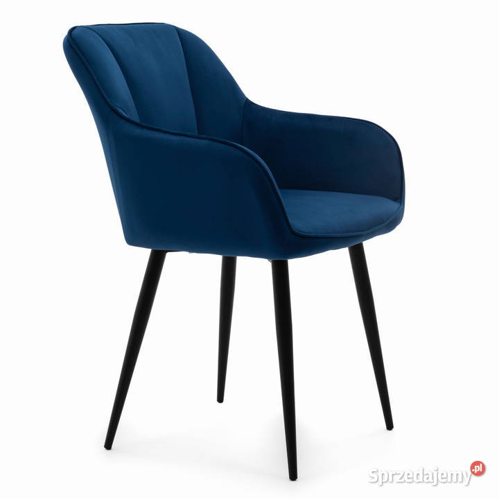 Granatowe Krzesło Tapicerowane Lago Wysyłka 24H wielkopolskie