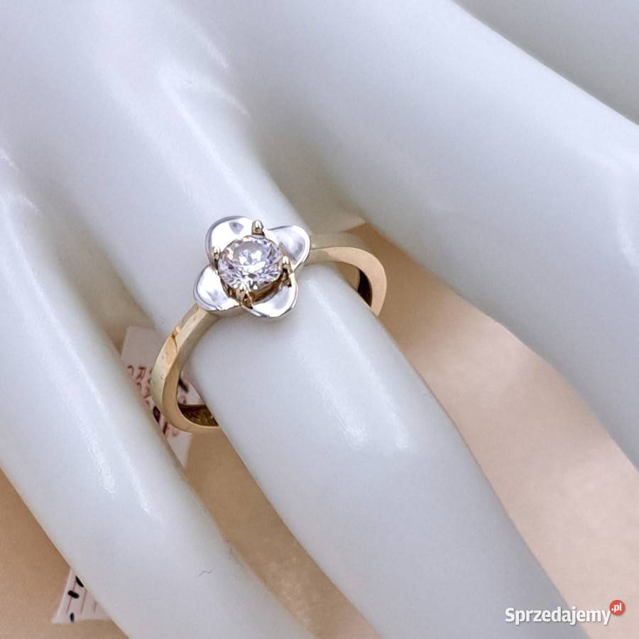 Pierścionek r13 Złoty pr333 Kwiatek Z488 Zegarki i Biżuteria wielkopolskie Poznań sprzedam