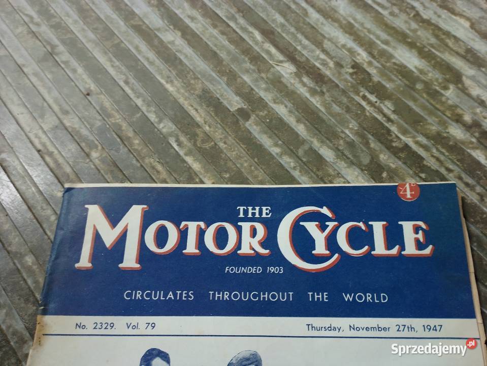 Moto cycles angielską gazet motorowa z 1947 podkarpackie