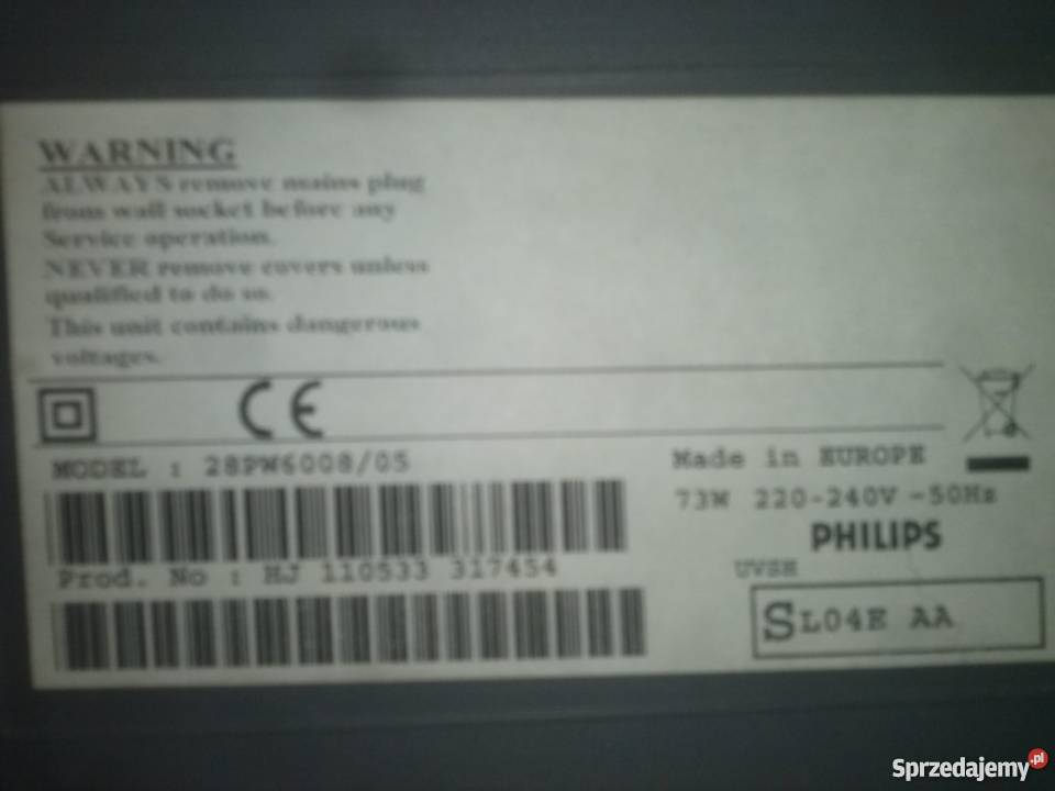 Telewizor PHILIPS 28 mod28PW6008 05 dekoder DVBT