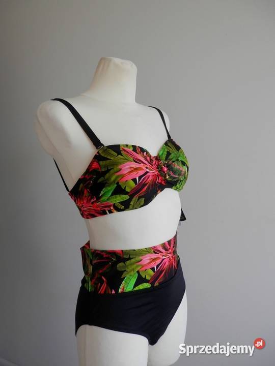 Strój Kąpielowy Bikini Bardotka Wysoki Stan L Łomża