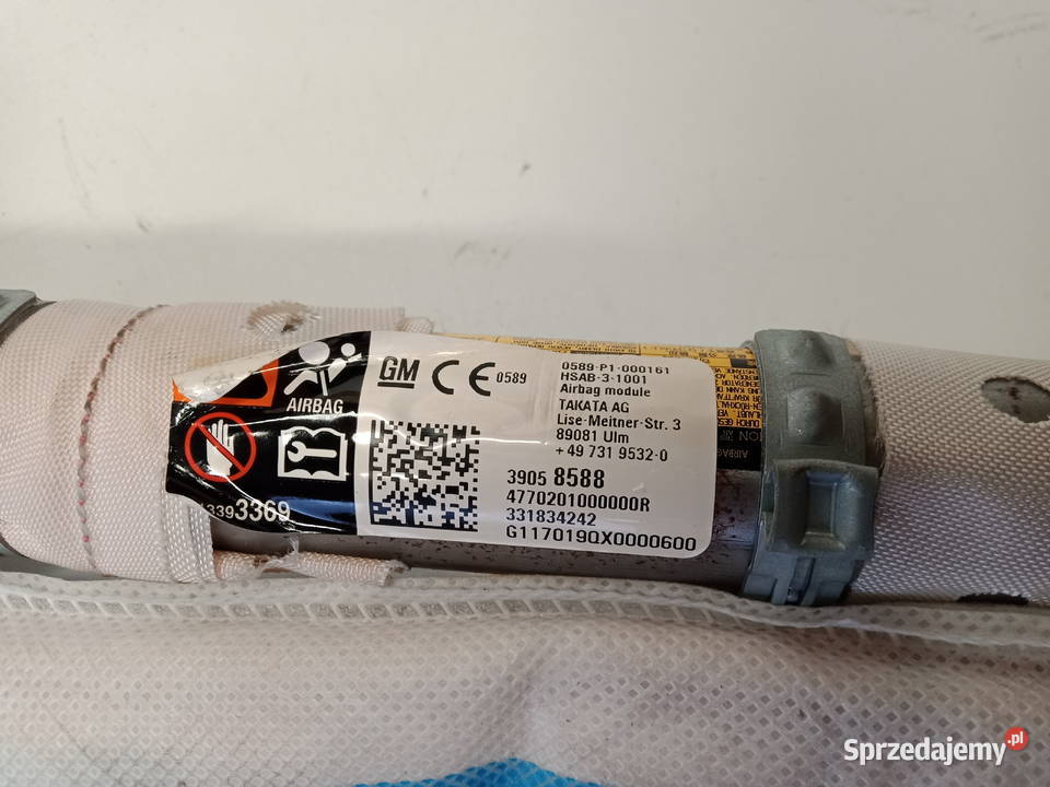 OPEL ASTRA V K KOMBI KURTYNA POWIETRZN PRAWA Poduszki powietrzne wielkopolskie