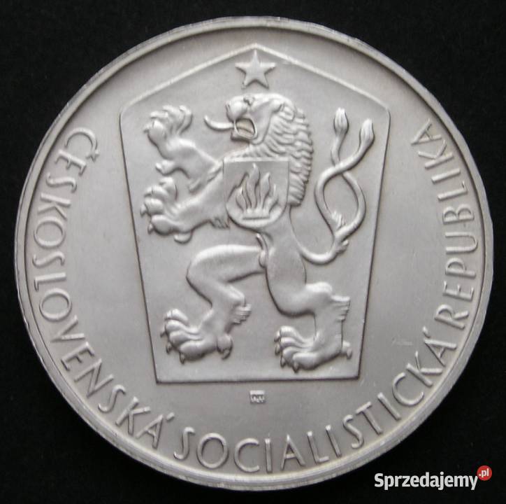 CZECHOSŁOWACJA 10 KORON 1964 SNP SREBRO Łódź