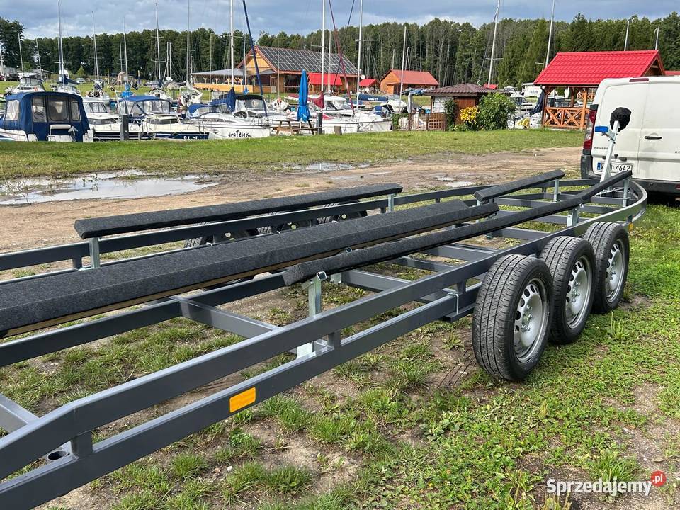 Przyczepa podłodziowa portowa trzyosiowa 3545 Sport i Wypoczynek Wyszków