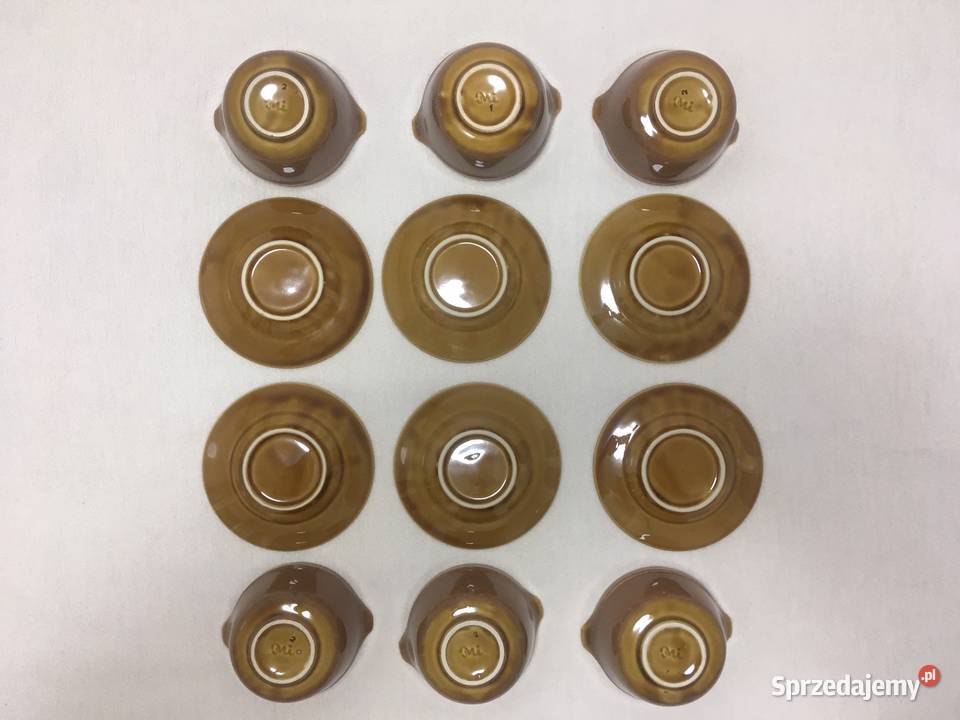 PRL miseczki bulionówki komplet Mirostowice zachodniopomorskie Kołobrzeg