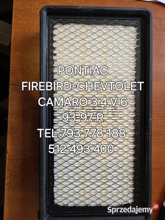 FILTR POWIETRZA PONTIAC FIREBIRDCHEVROLET CAMARO Motoryzacja