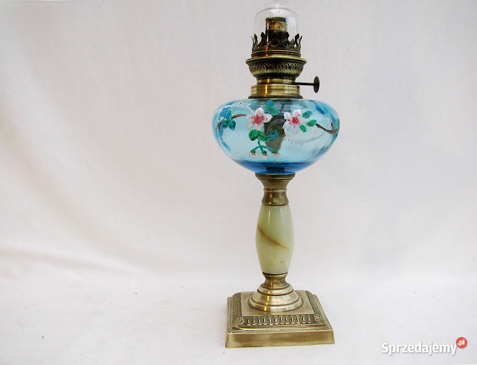 Lampa naftowa mosiądz Francja Szczecinek