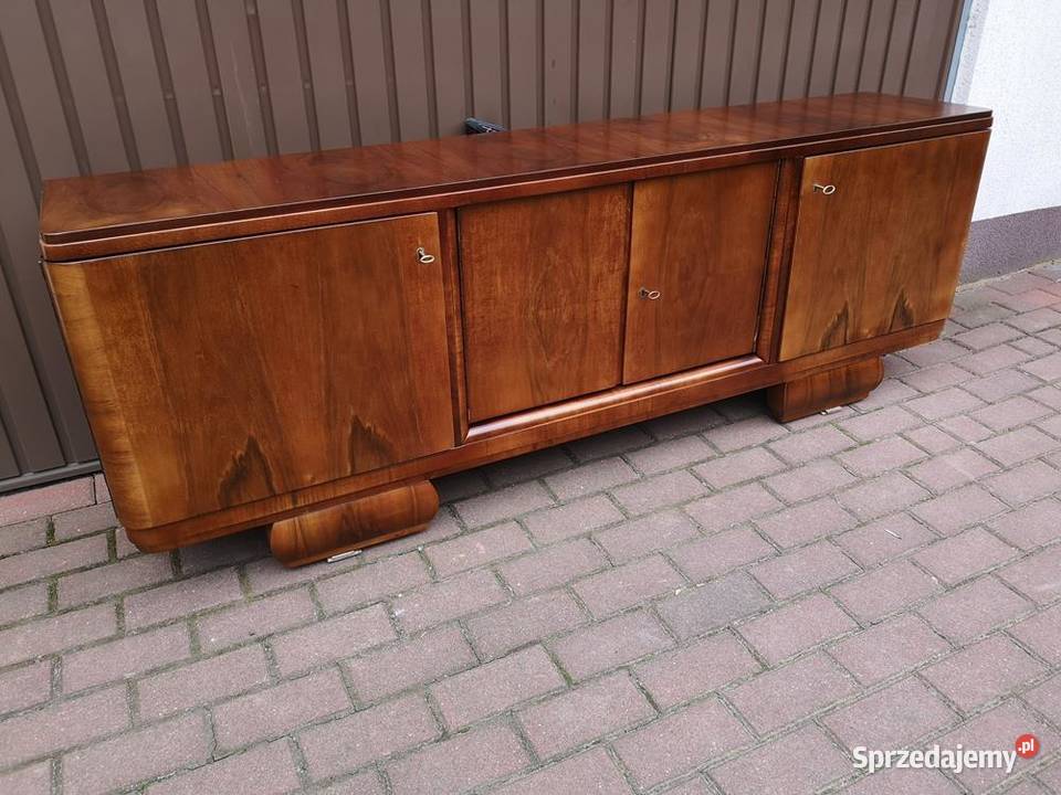 Komoda Niska ARTDECO RTV Orzech 186 Stara Antyk Meble