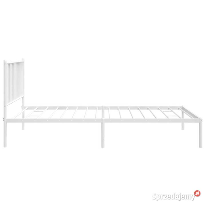 Łóżko Metalowe Białe Rama Łóżka Ze Stelażem 90cm Warszawa