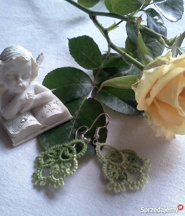 Kolczyki Frywolitkowe Kolczyki Wiśniowa