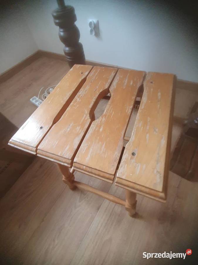 2xDrewniany Taboret Stołek Kwietnik Rustykalny Nidzica sprzedam