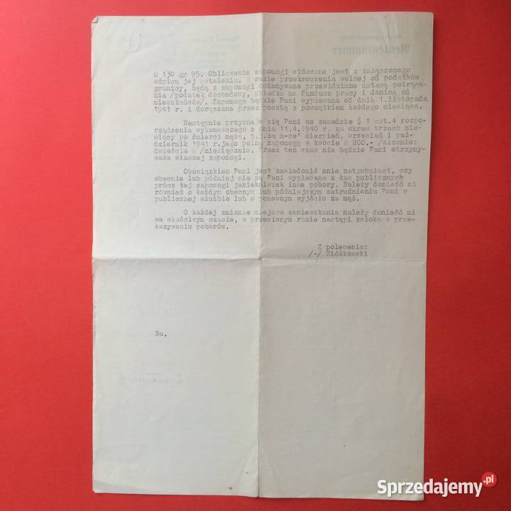 1858 Niem Pismo O Zapomodze Jadwiga Wojtowicz sprzedam